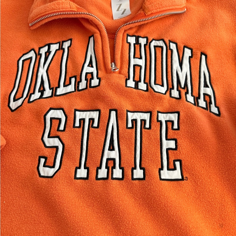 Oklahoma State Orange Quarter-Zip Pullover